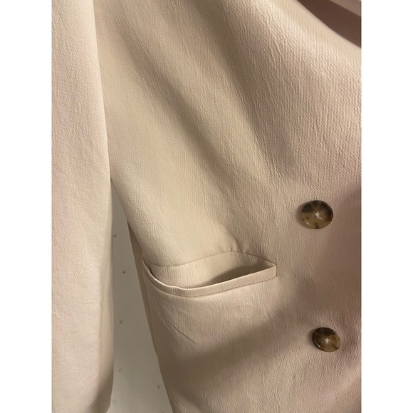 RARE! NEW! Aritzia Wilfred Cherrelle Bone White Double Breasted Blazer - Picture 11 of 12